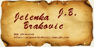 Jelenka Braković vizit kartica